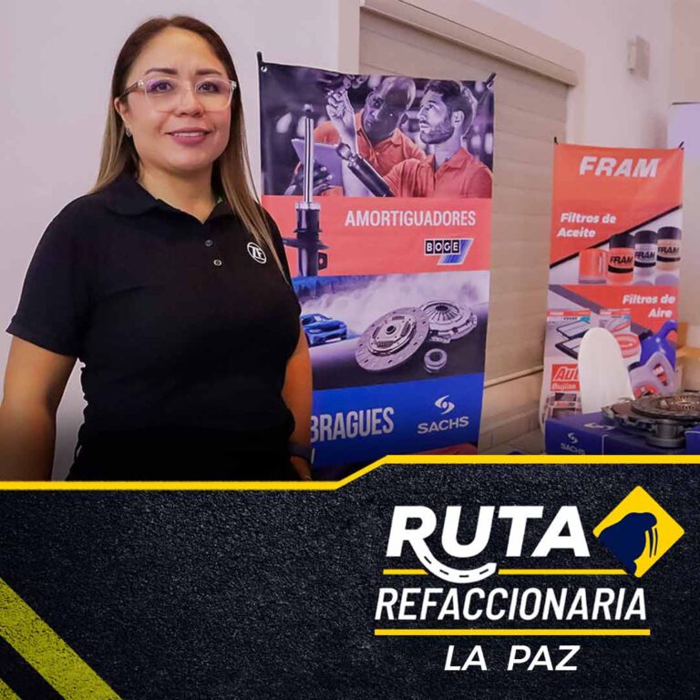 stand de proveedor ruta refaccionaria la paz exhibicion de refacciones